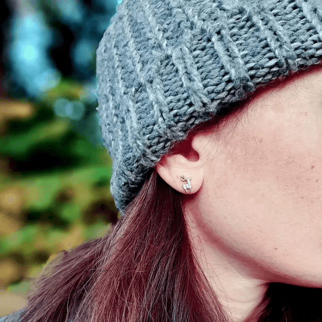 Sparkly Reindeer Earring