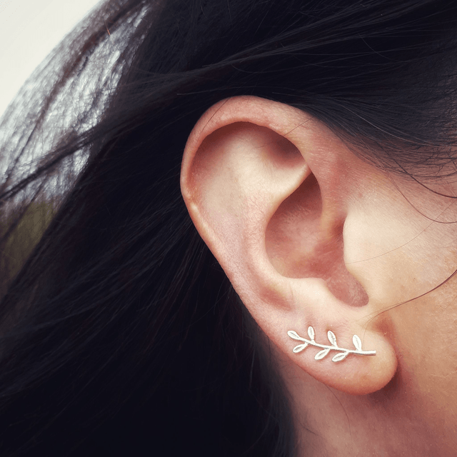 Enchanted Leaf Earring, Sterling Silver