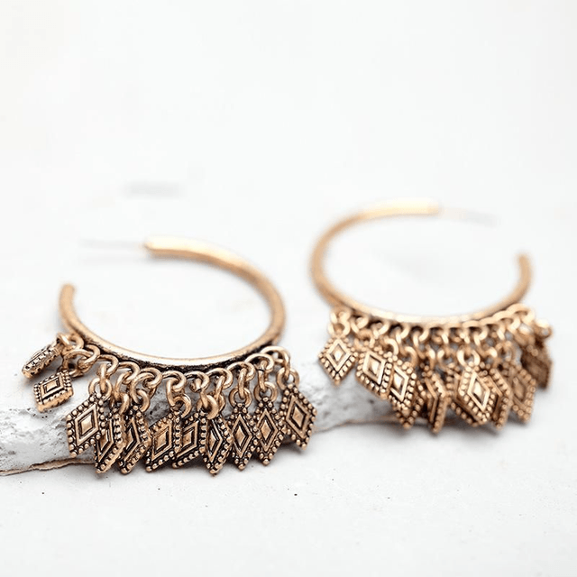 Parallelogram Hoop Earrings