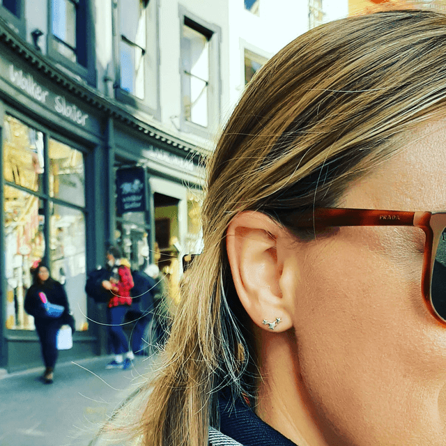 Trio Star Stud Sterling Silver Earring