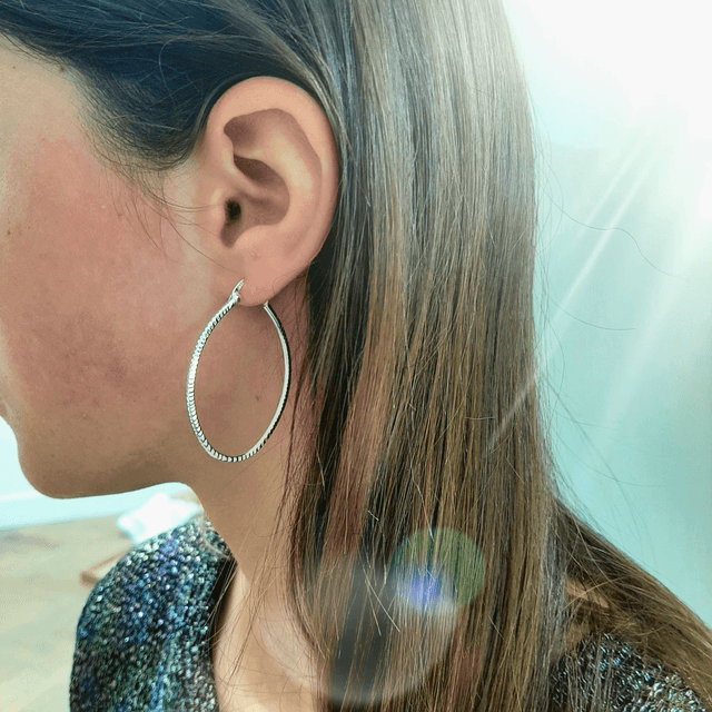 Laser Cut Oval Hoop