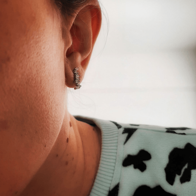 Cubic zirconia Ice Earring