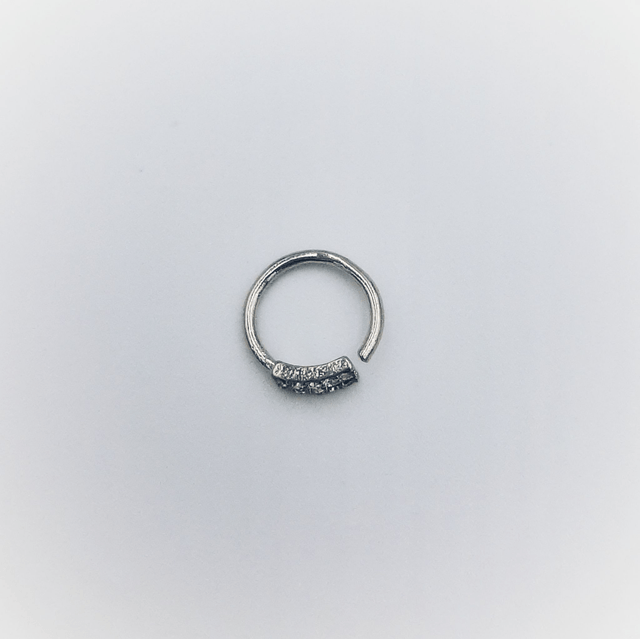 Double Gem Twist Ring