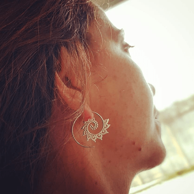 Sunrise Swirl Sterling Silver Earrings