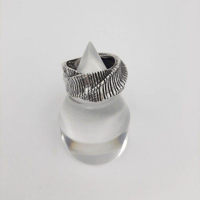 Stripey Oxidised Ring