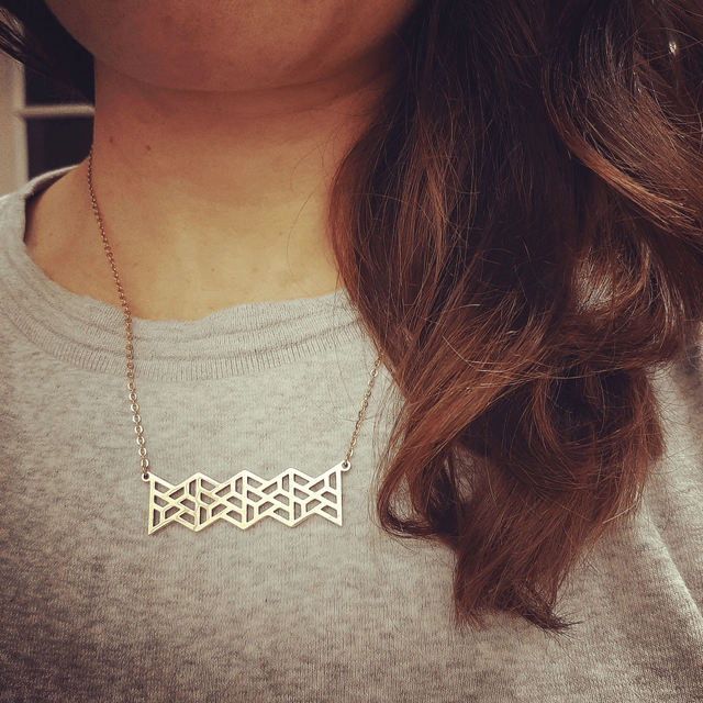 Geotriangle Pendant Necklace