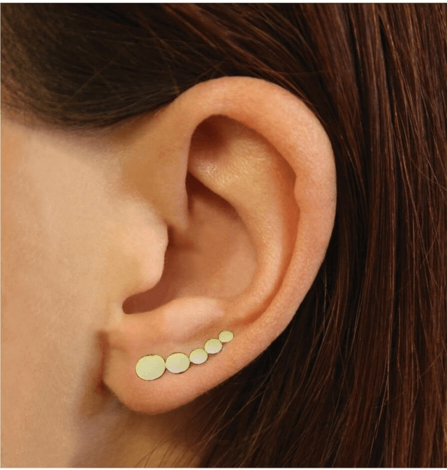 5 Moon Sterling Silver Ear Climber