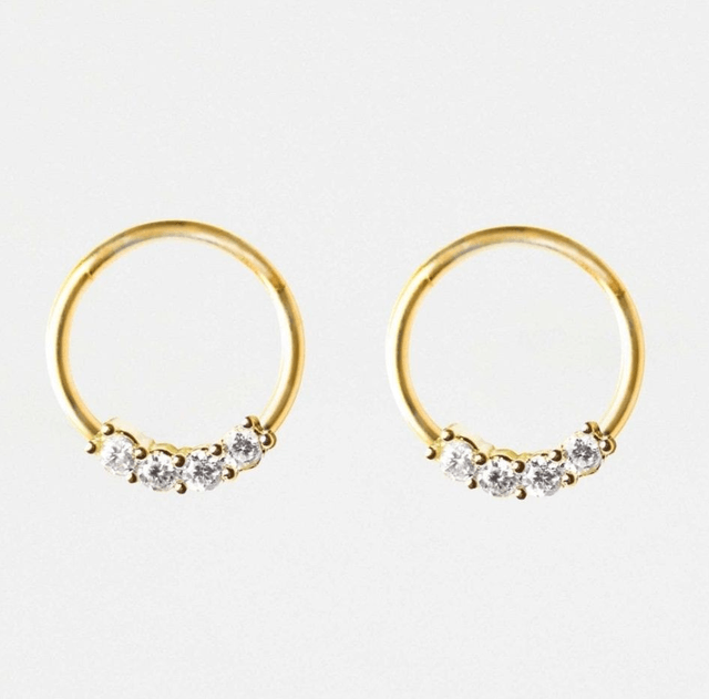Hinged Gem Set Ring