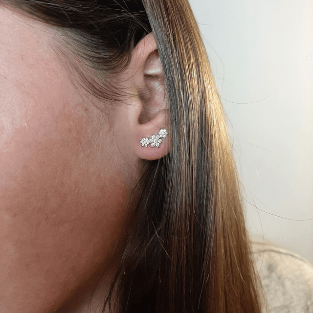 Mini Flower Trio Sud Earring