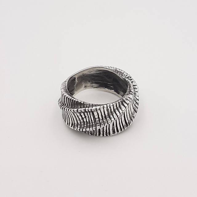 Stripey Oxidised Ring