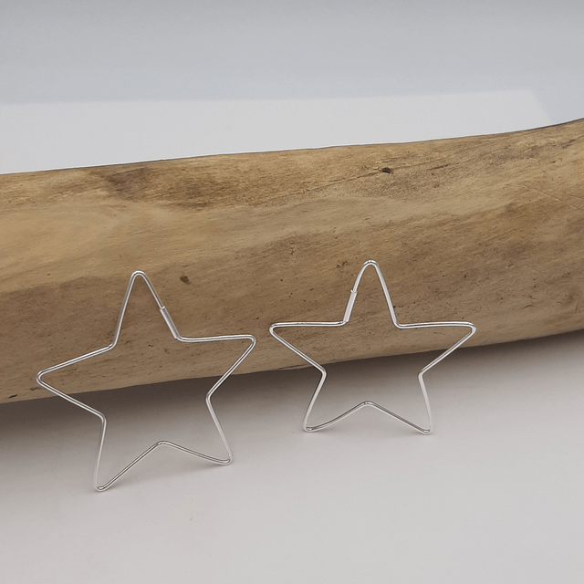 Large Star Hoop Earring