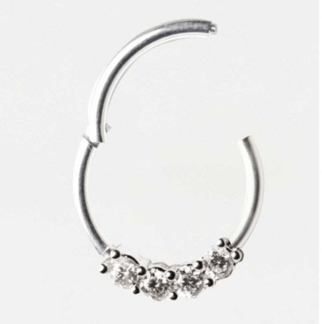 Hinged Gem Set Ring