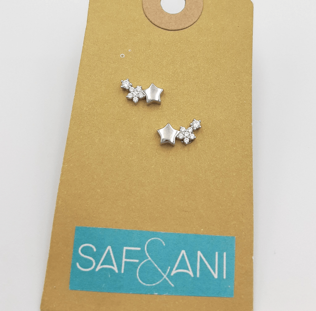 CZ Star and Flower Stud