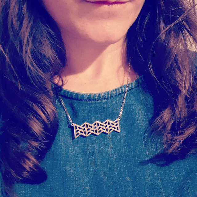 Geotriangle Pendant Necklace