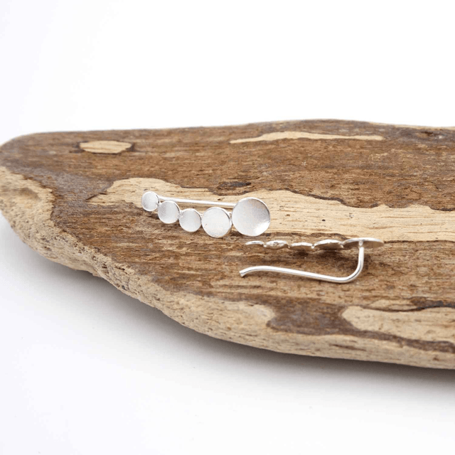 5 Moon Sterling Silver Ear Climber