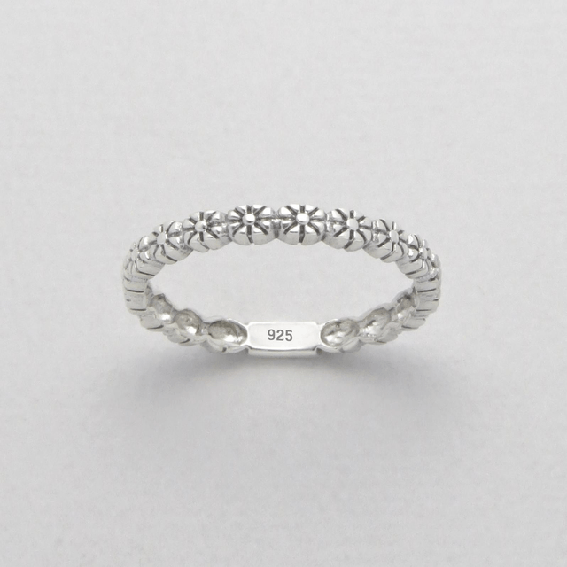 Petite Daisy Sterling Silver Ring
