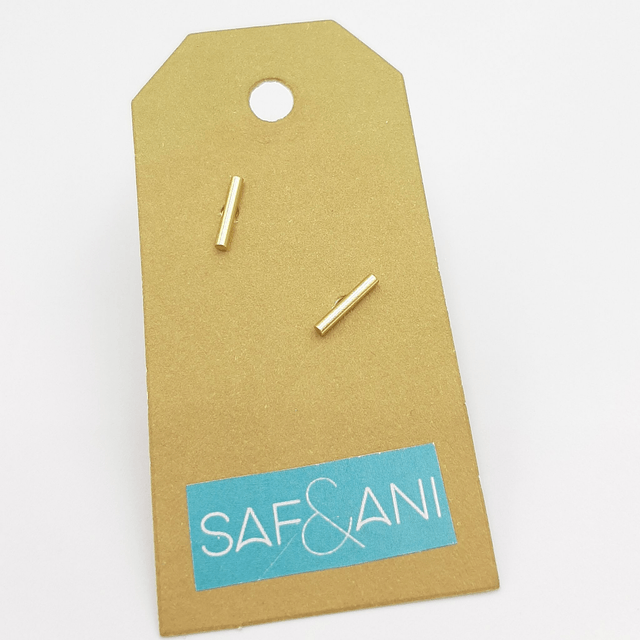Simple Gold Bar Stud