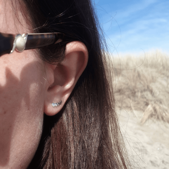 5 Dot Small Sterling Silver Ear Climber