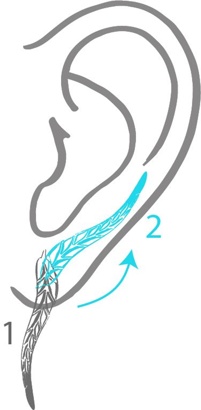 Sterling Silver Spike Ear Climbers
