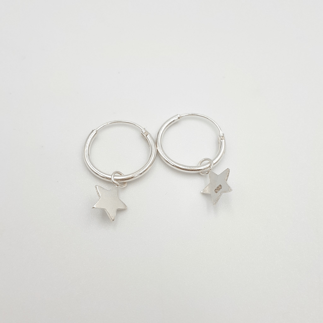 Hoop and Star Earrings