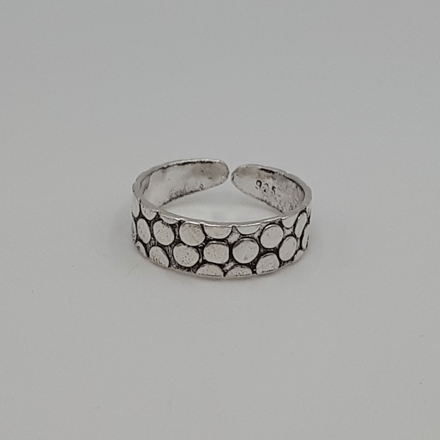 Sterling Silver Snake Skin Toe Ring