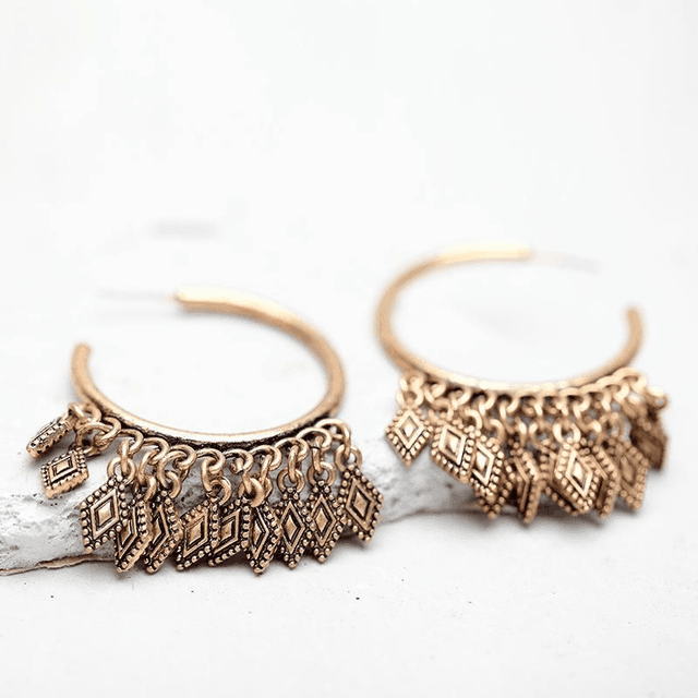Parallelogram Hoop Earrings
