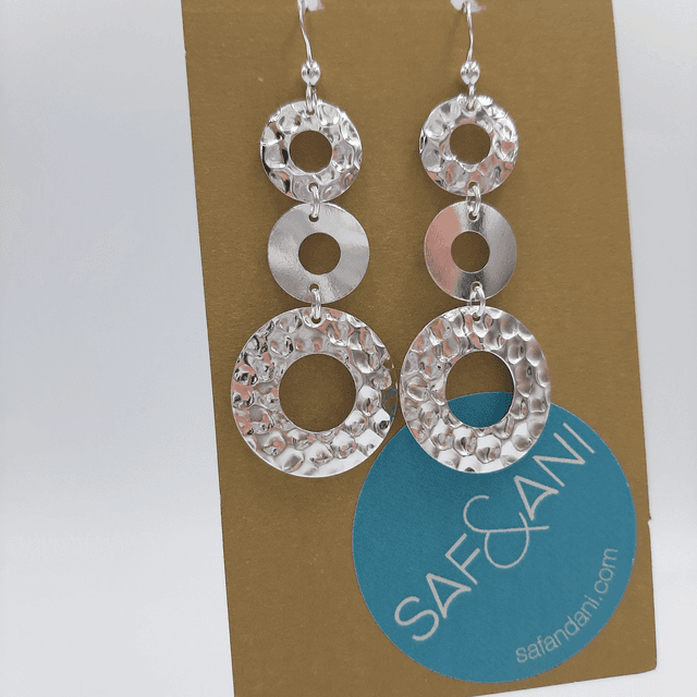 Hammered Circles Earring