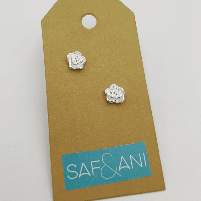 Sterling Silver Rose Earrings