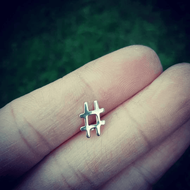 Hashtag Earring