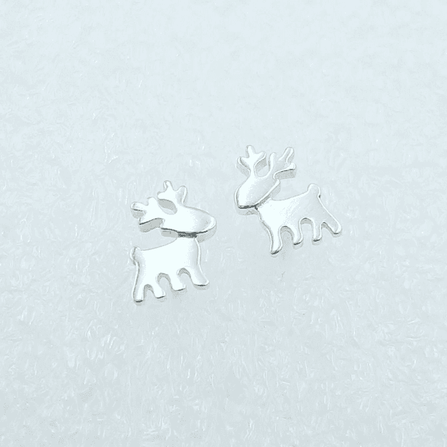 Silver Reindeer Earrings
