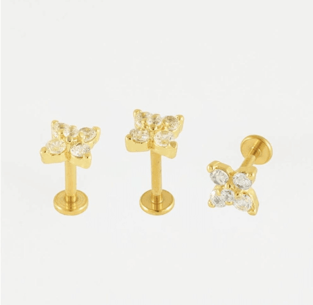 Gold cluster labret