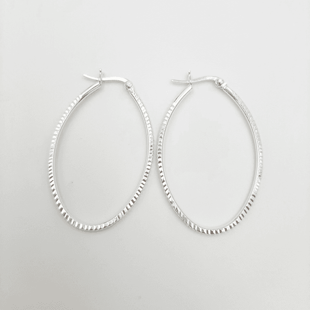 Laser Cut Oval Hoop
